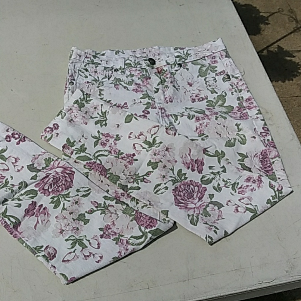 Aviva Girls Size 12 Floral Pants